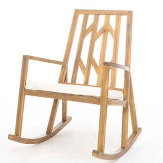 Traditional Style Rocking Chair Upholstered Rocking Chair Wooden Rocking Chair Oversized Rocking Chair