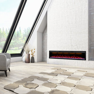 Beldin WiFi-Enabled Electric Fireplace with Alexa or App