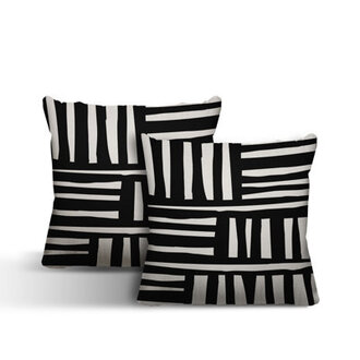 Indoor  Outdoor Abstract Square Throw Pillow