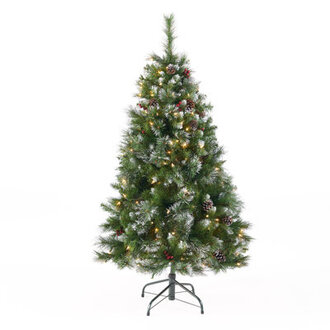45 Green Spruce Artificial Christmas Tree with 200 Clear Lights