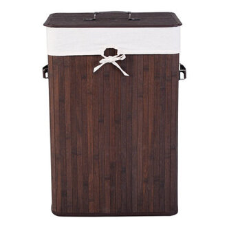 236 H X 157 W X 118 D Bamboo Laundry Hamper With Handle and Lid 19 Gal