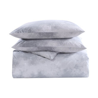 Abstract GrayWhite Reversible 2 Piece Duvet Cover Set