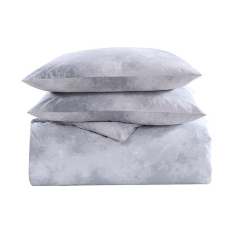 Abstract GrayWhite Reversible 2 Piece Duvet Cover Set