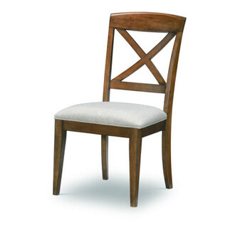 Lafond Cross Back Side Chair in Brown