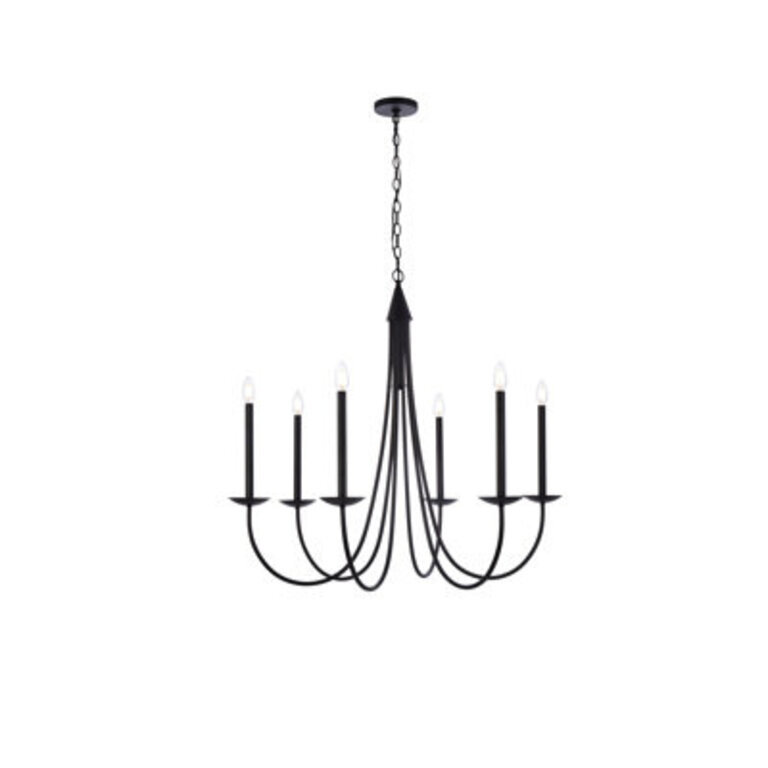 Baltray 6 - Light Steel Chandelier
