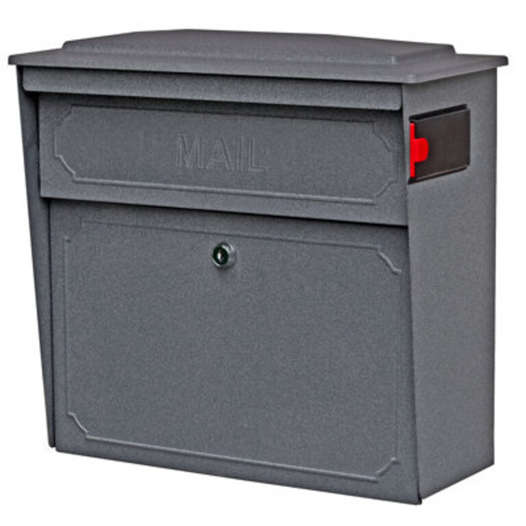 Townhouse Steel Wall Mounted Mailbox with Magnetic Closure