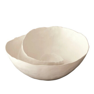 Ceramic Abstract Decorative Bowl in White
