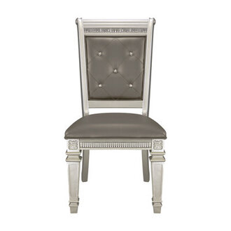 Senger Upholstered Side Chair in Silver