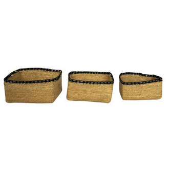 Set Of 3 Square Seagrass Baskets