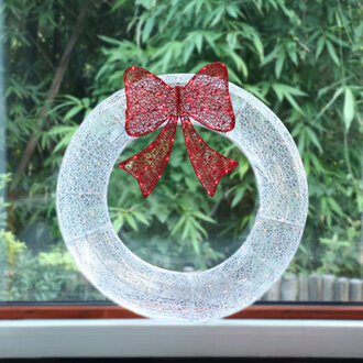 48In Pre-Lit Colourful Outdoor Christmas Wreath Decoration