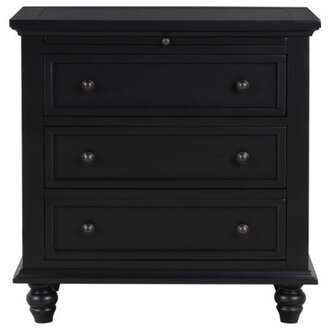 3-Drawer Storage Cabinet End Table With Pull Out Tray