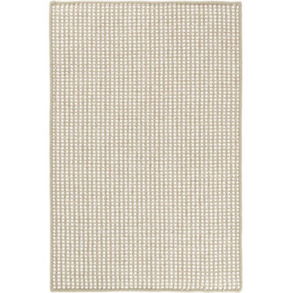 Pixel Polka Dots Machine Woven IvoryWheat Area Rug