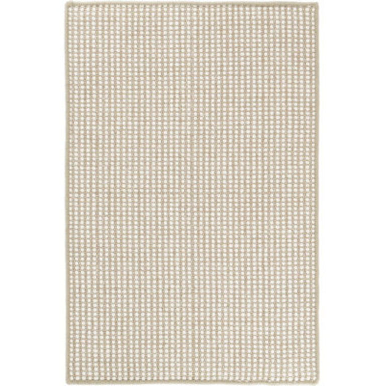 Pixel Polka Dots Machine Woven IvoryWheat Area Rug