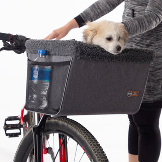 KH Pet Products Travel Bike Basket For Pets Large Grey 12 X 16 X 10
