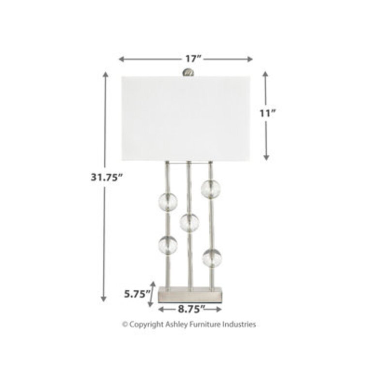 Fordbridge 3175 Silver Table Lamp
