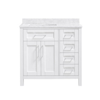 OVE Decors Tahoe 36 Single Bathroom Vanity in Pure White Finish
