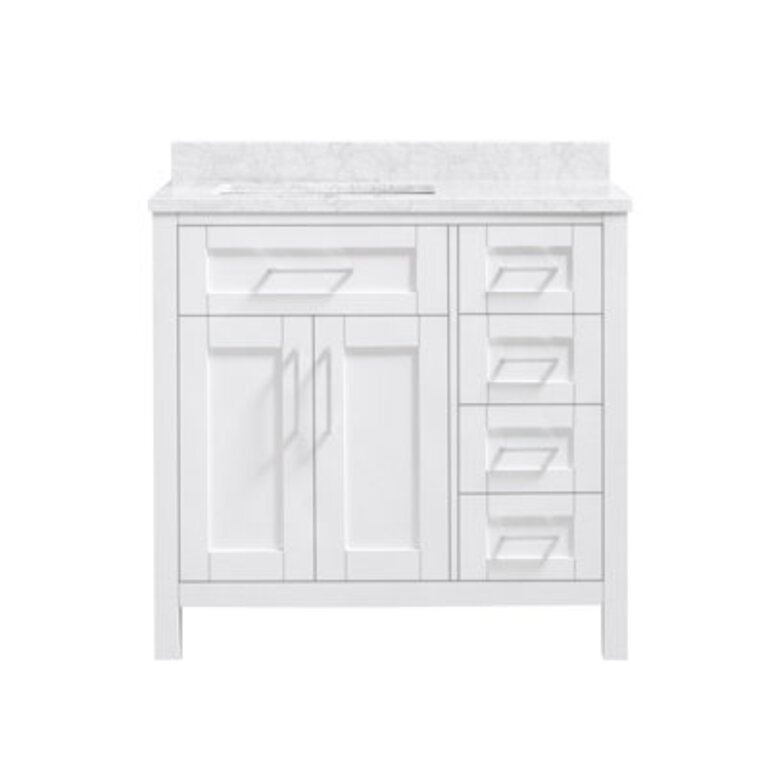 OVE Decors Tahoe 36 Single Bathroom Vanity in Pure White Finish