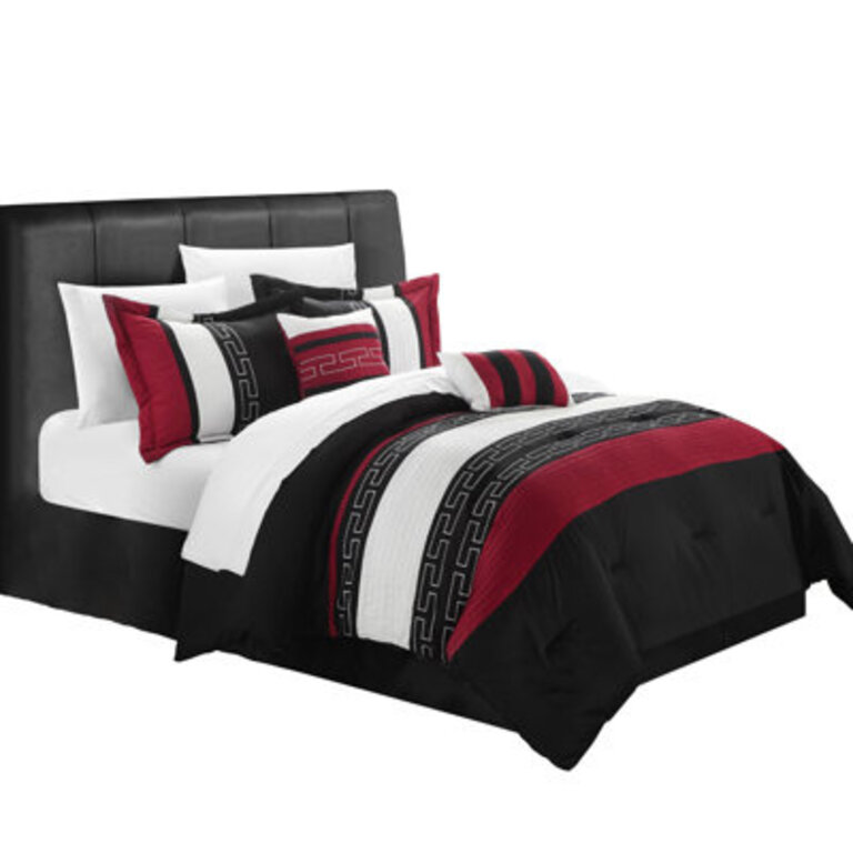 Carlton Microsuede Modern  Contemporary 10 Piece Comforter Set