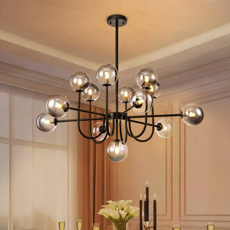 Rael 13 - Light Sputnik Modern Linear Glass Bubble Chandelier