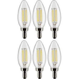 55 Watt 60 Watt Equivalent B11 LED Dimmable Light Bulb E12Candelabra