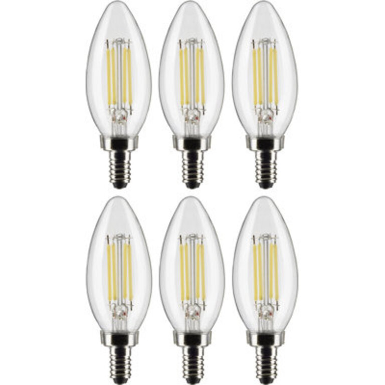 55 Watt 60 Watt Equivalent B11 LED Dimmable Light Bulb E12Candelabra