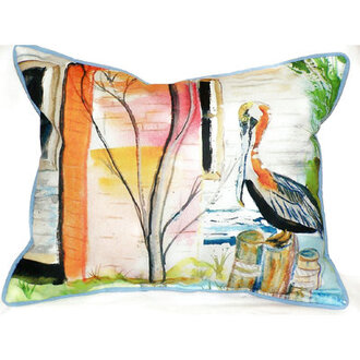 Pelican Pelican Outdoor Rectangular Throw Pillow