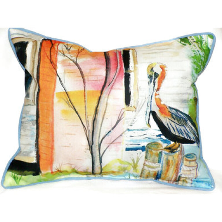 Pelican Pelican Outdoor Rectangular Throw Pillow