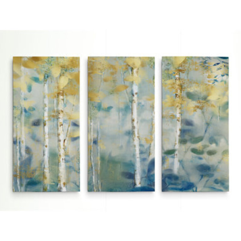 Gilded Forest II Multi-Piece Image on Wrapped Canvas