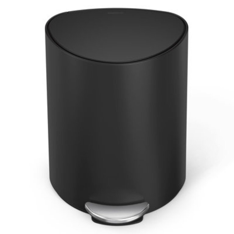 simplehuman 6 Litre  16 Gallon Semi-Round Bathroom Step Trash Can