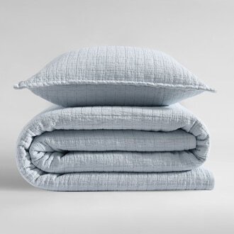 Calvin Klein Essential Garment Washed Light Blue Standard Sham Set