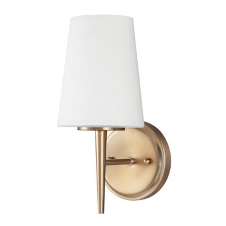 Erlandson 1 - Light Dimmable Armed Sconce Finish: Satin Bronze, Bulb Type: 100W A19 Medium
