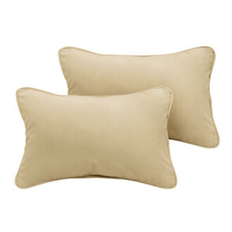 Sunbrella Canvas Aruba IndoorOutdoor Xl Lumbar Pillow Set Of 2