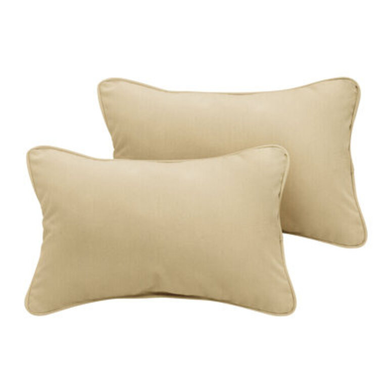 Sunbrella Canvas Aruba IndoorOutdoor Xl Lumbar Pillow Set Of 2