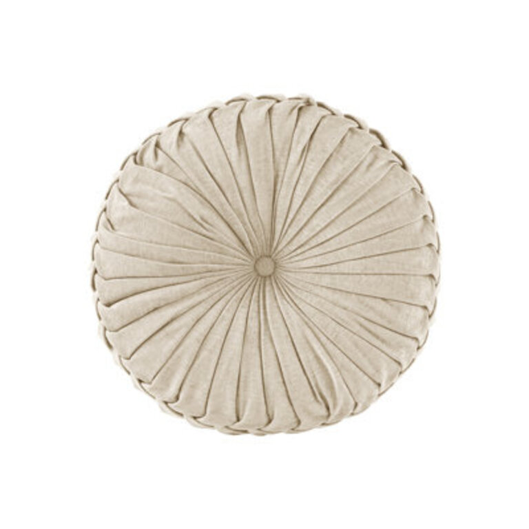 Loretta Poly Chenille Round Floor Pillow Cushion