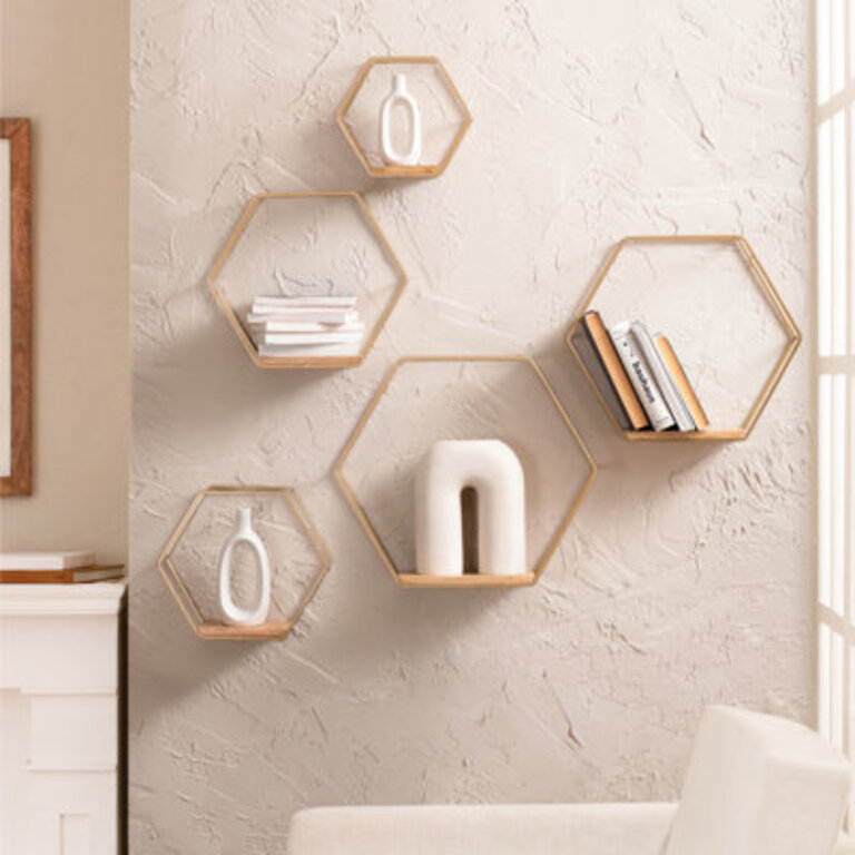 Hans 5 Piece Hexagon Accent Shelf