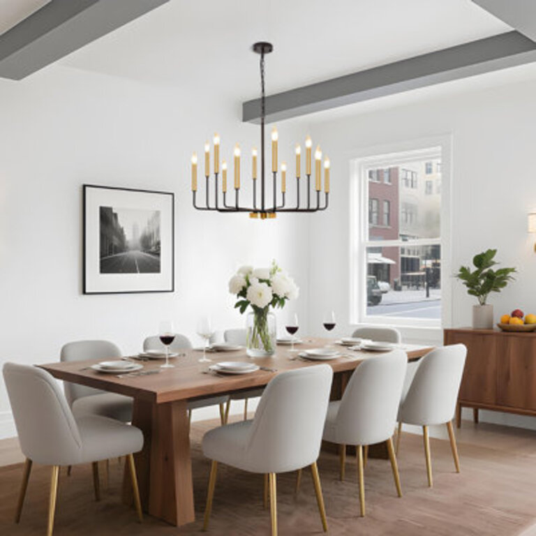 12- Light Dimmable candle Chandelier