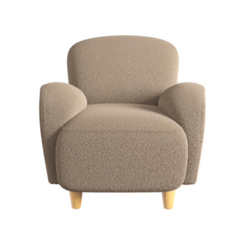 Primrose Upholstered Accent Chair Brown Teddy