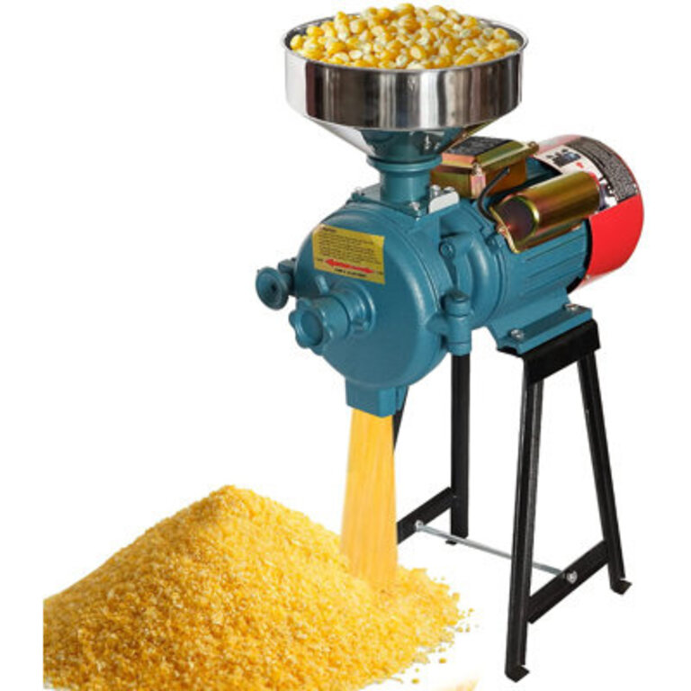 Electric Feed Mill Dry Grinder Heavy Duty Milling Machine Cereals Rice Core Grain Coffee w Funnel