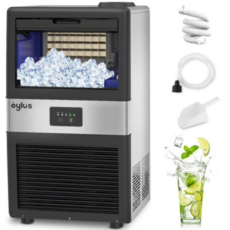 Redkey Oylus 70 Lb Daily Production Cube Clear Ice Portable Ice Maker