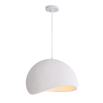 Jimyah 1- Light White Polystyrene UniqueStatement Modern Pendant
