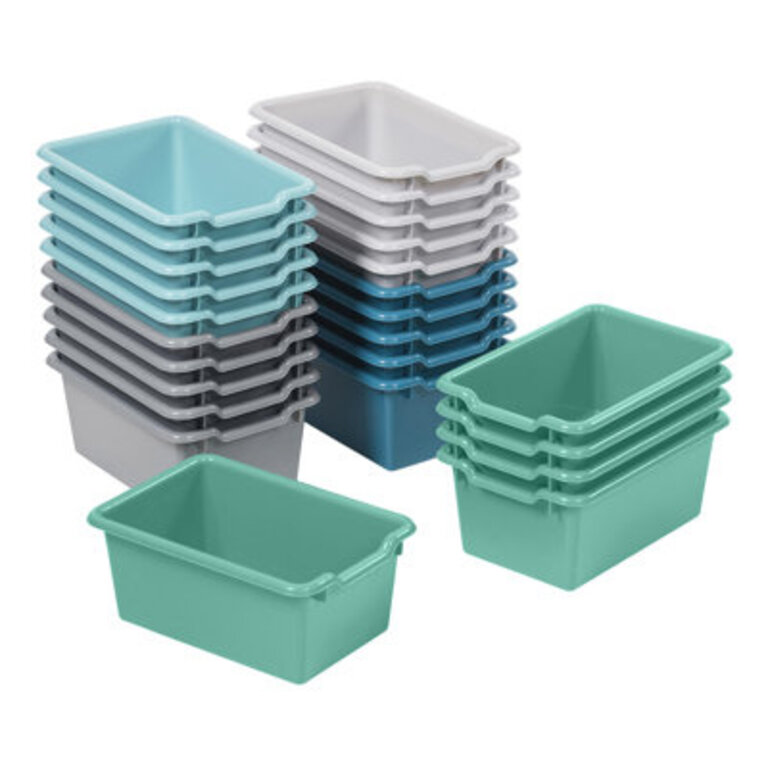 ECR4Kids Scoop Front Storage Bins Multipurpose Organization 25-Piece