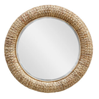 Janie Seagrass Round Wall Mirror