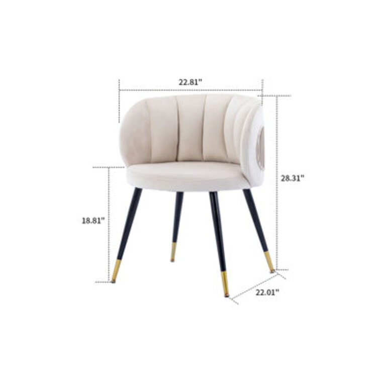 Kashious Velvet Barrel Chair