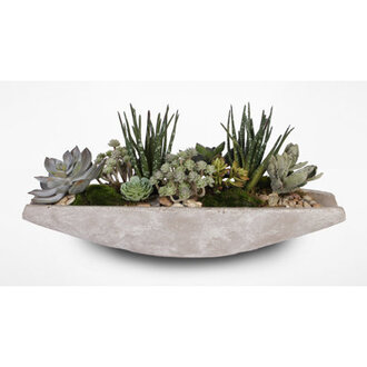 105 Faux Succulent Plant in Stone Planter