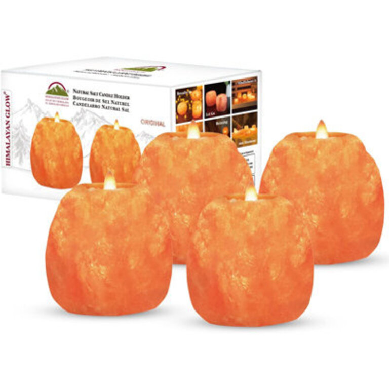 Himalayan Glow Natural Himalayan Pink Salt Candle Holder 2-3 lbs each