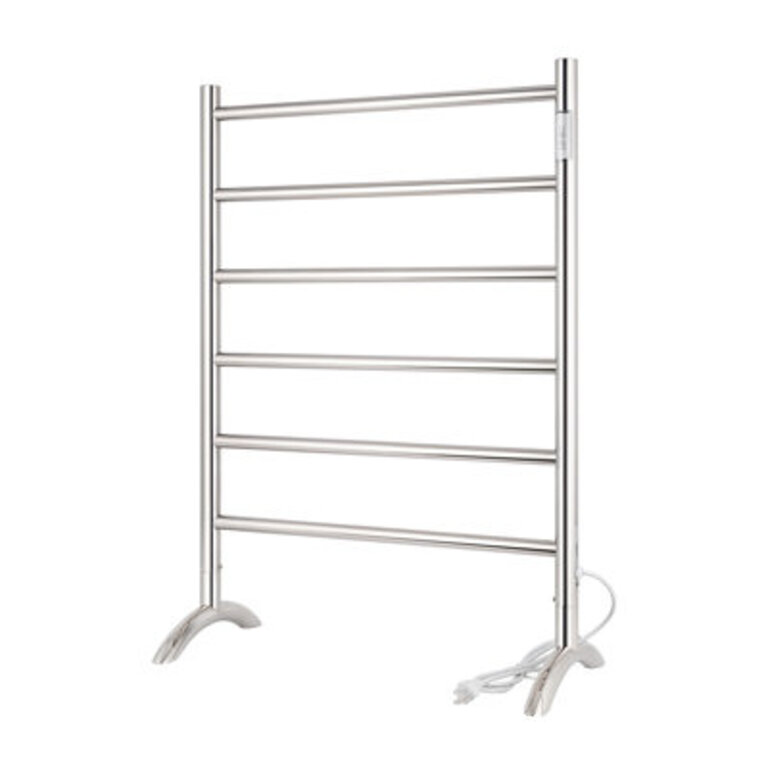 6 Bars Freestanding Straight Towel Rail Electric Towel Warmer