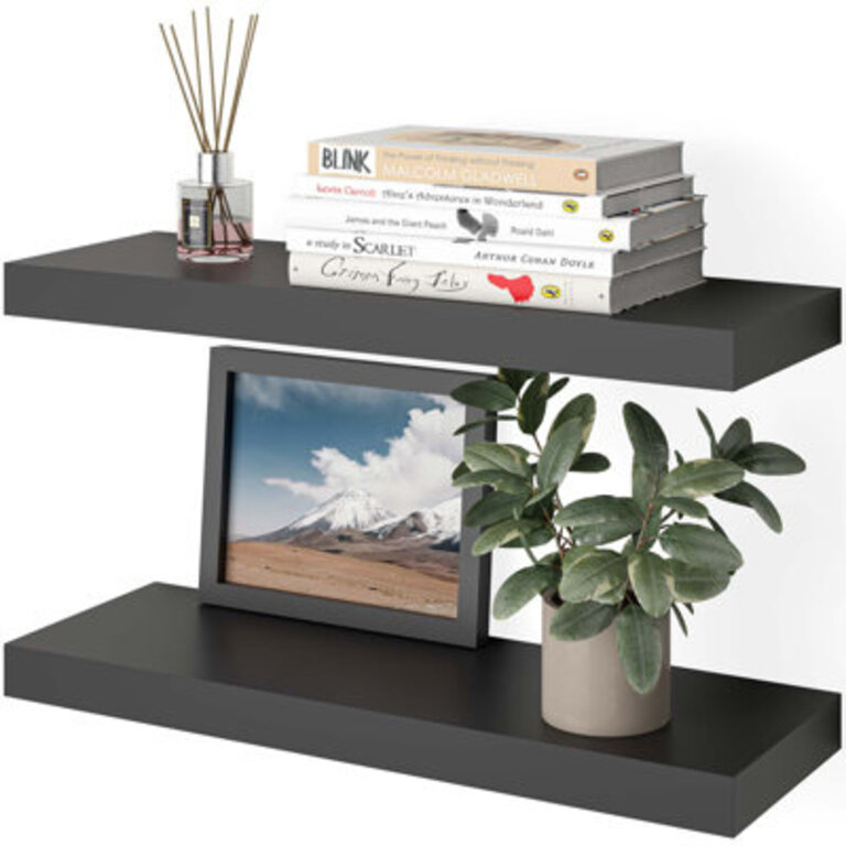 Miami 36 W x 8 D Floating Shelves with Invisible Wall Mount Brackets