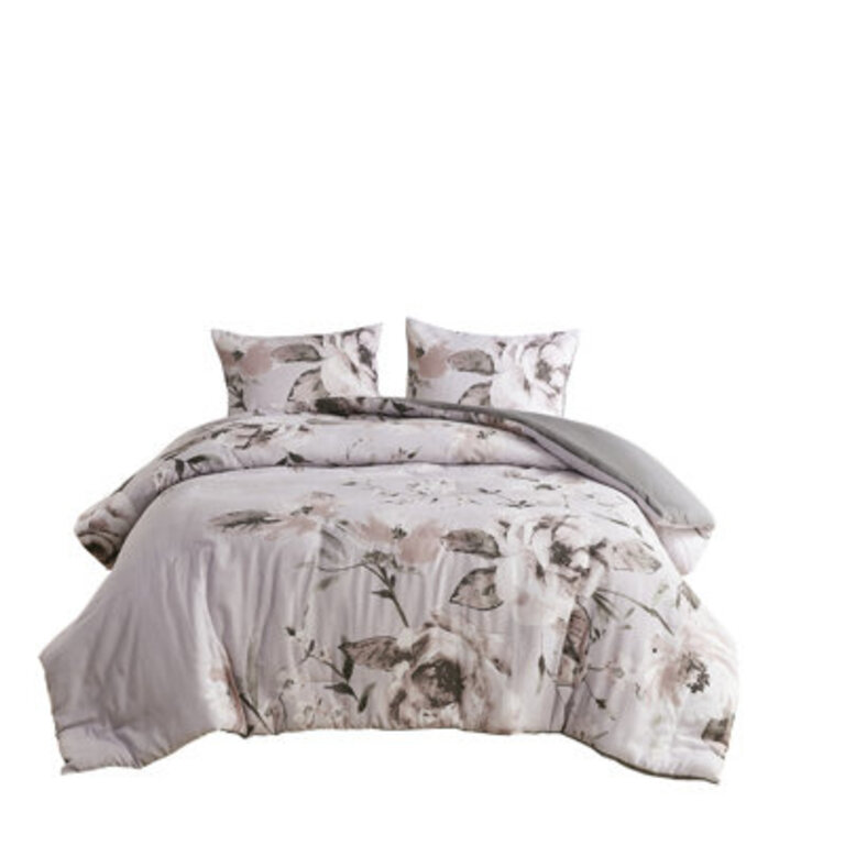 Neko Cream Cotton Blend 3 Piece Duvet Cover Set