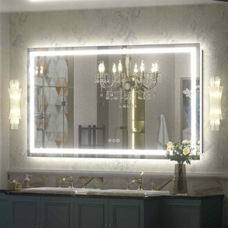 Aevar UL Certified Front  Back LED Anti-Fog Tempered Glass BathroomVanity Mirror with 3-Year Warranty