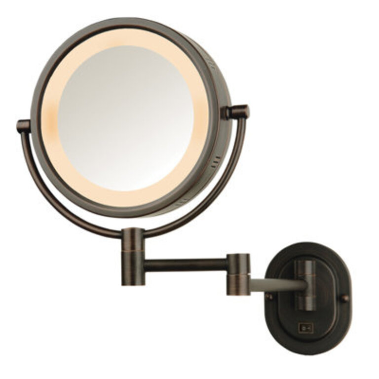 Guyapi 8 Lighted Wall Mount Magnified Makeup Mirror Direct Wire